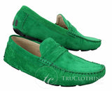 Ανδρικά Slip On Δερμάτινα Παπούτσια Μοκασίνια από Σουέτ, Έξυπνα Καθημερινά, Καφέ Μπεζ