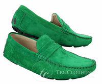 Ανδρικά Slip On Δερμάτινα Παπούτσια Μοκασίνια από Σουέτ, Έξυπνα Καθημερινά, Καφέ Μπεζ