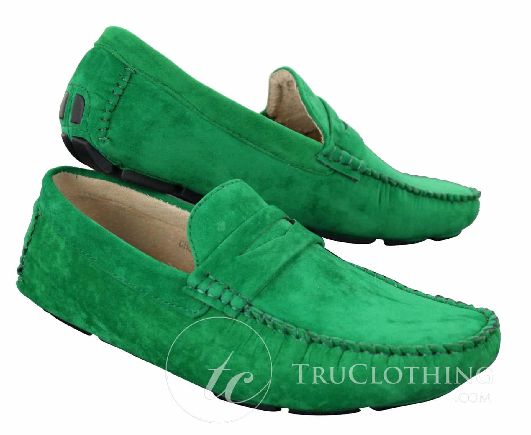 Ανδρικά Slip On Δερμάτινα Παπούτσια Μοκασίνια από Σουέτ, Έξυπνα Καθημερινά, Καφέ Μπεζ
