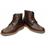 Glasgow GTX C2 - Ανδρικά Καφέ Δερμάτινα Μπότες με Δέσιμο στον Αστραγάλο