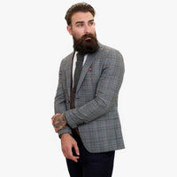 Τριπλό μάλλινο κοστούμι Happy Gentleman ELEGANTE με καφέ γιλέκο σε αντίθεση