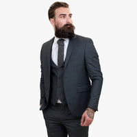Happy Gentleman GRINGO Γκρι Μάλλινο Κοστούμι 3 Τεμαχίων