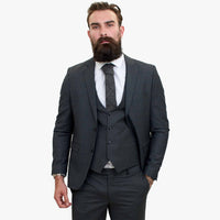 Happy Gentleman GRINGO Γκρι Μάλλινο Κοστούμι 3 Τεμαχίων