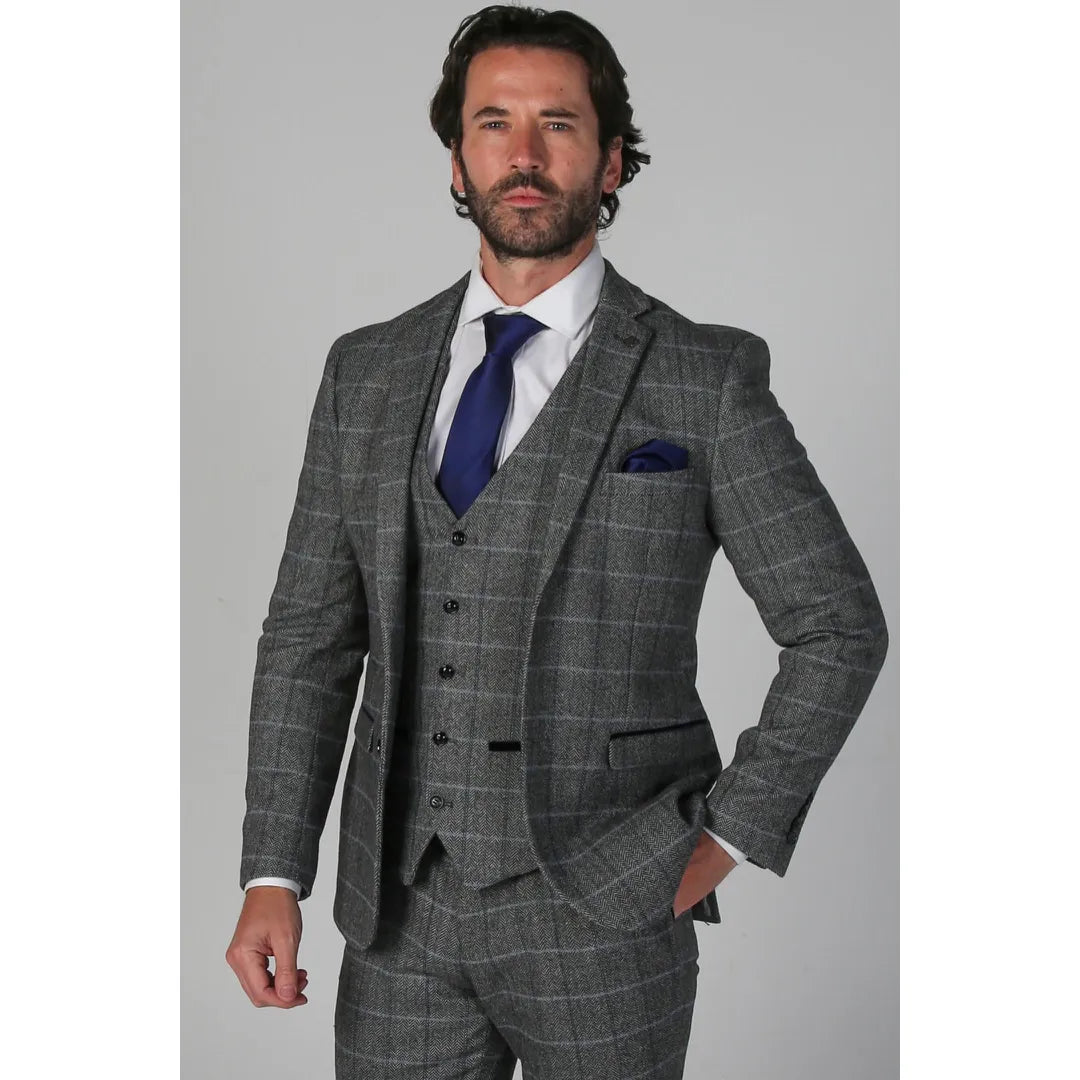 Harris - Ανδρικό Γκρι Tweed Σακάκι