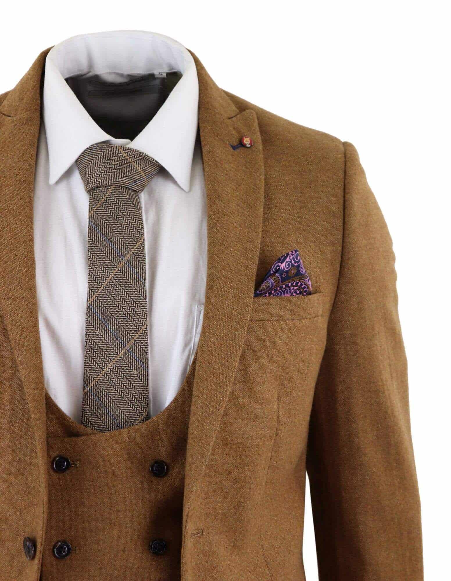 Harry Brown - Ανδρικό Μαύρισμα Μάλλινο Τριπλό Κοστούμι