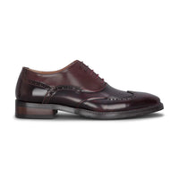Harry - Ανδρικά Δερμάτινα Παπούτσια Brogue από Κρασί