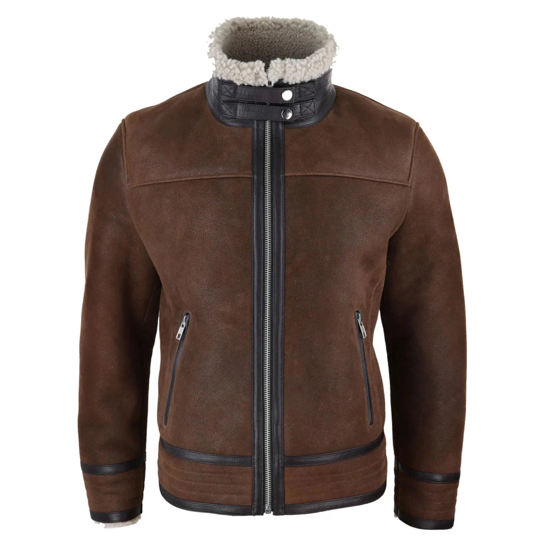 Ανδρικό μπουφάν Sherling Sheepskin Zip Pilot Flying Jacket WW2