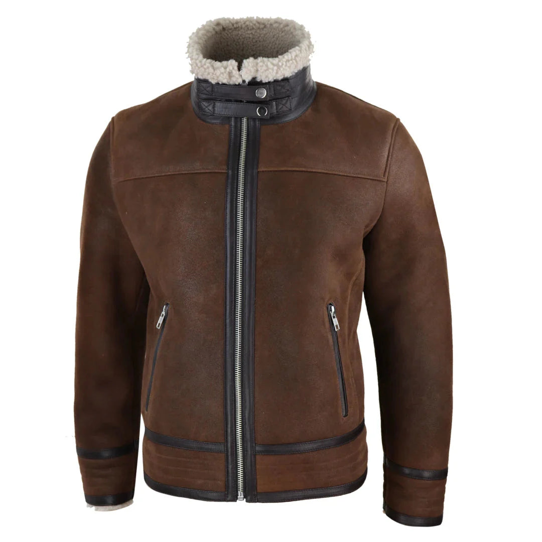 Ανδρικό μπουφάν Sherling Sheepskin Zip Pilot Flying Jacket WW2