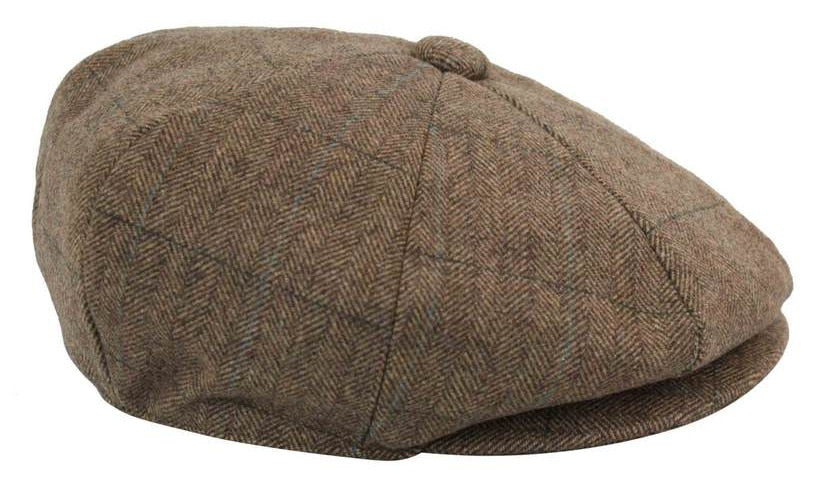 Ανδρικό καπέλο Peaky Blinders με καρό τουίντ