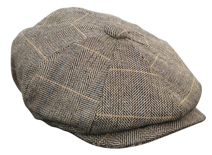Ανδρικό καπέλο Peaky Blinders με καρό τουίντ