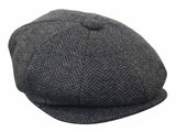 HT6316 - Ανδρικό Καπέλο Peaky Blinders από τουίντ ψαροκόκαλο