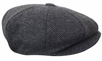 HT6316 - Ανδρικό Καπέλο Peaky Blinders από τουίντ ψαροκόκαλο