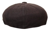 HT6363 - Ανδρικό Vintage Tweed Καπέλο Newsboy Peaky Blinders - Καφέ/Κρασί