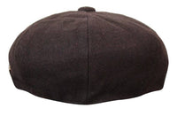 HT6363 - Ανδρικό Vintage Tweed Καπέλο Newsboy Peaky Blinders - Καφέ/Κρασί