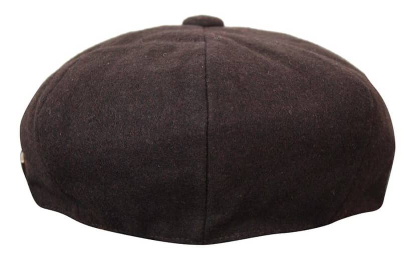 HT6363 - Ανδρικό Vintage Tweed Καπέλο Newsboy Peaky Blinders - Καφέ/Κρασί