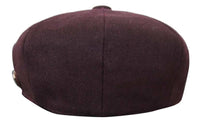 HT6363 - Ανδρικό Vintage Tweed Καπέλο Newsboy Peaky Blinders - Καφέ/Κρασί