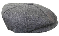HT6364 - Ανδρικό Καπέλο Newsboy Peaky Blinders από τουίντ ψαροκόκαλο