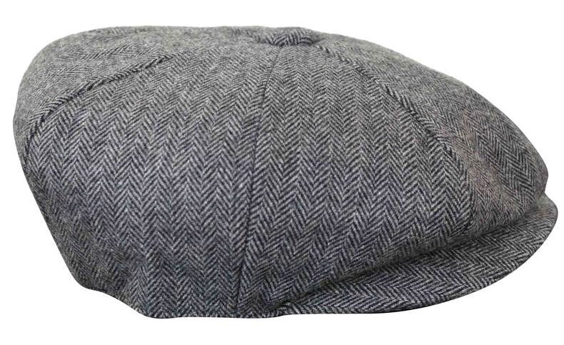 HT6364 - Ανδρικό Καπέλο Newsboy Peaky Blinders από τουίντ ψαροκόκαλο