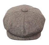HT6364 - Ανδρικό Καπέλο Newsboy Peaky Blinders από τουίντ ψαροκόκαλο
