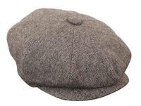 HT6364 - Ανδρικό Καπέλο Newsboy Peaky Blinders από τουίντ ψαροκόκαλο