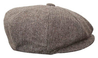 HT6364 - Ανδρικό Καπέλο Newsboy Peaky Blinders από τουίντ ψαροκόκαλο