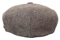 HT6364 - Ανδρικό Καπέλο Newsboy Peaky Blinders από τουίντ ψαροκόκαλο