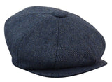 HT6364 - Ανδρικό Καπέλο Newsboy Peaky Blinders από τουίντ ψαροκόκαλο