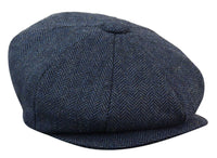 HT6364 - Ανδρικό Καπέλο Newsboy Peaky Blinders από τουίντ ψαροκόκαλο