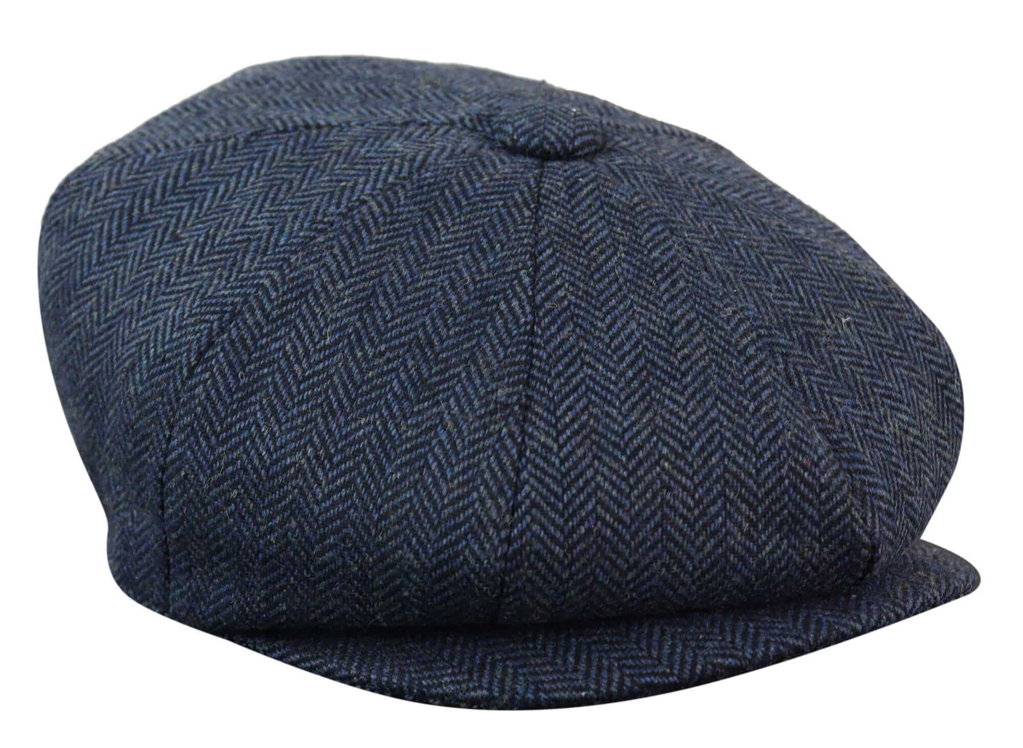 HT6364 - Ανδρικό Καπέλο Newsboy Peaky Blinders από τουίντ ψαροκόκαλο