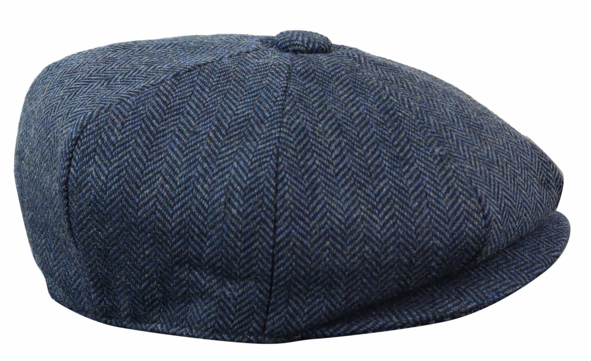 HT6364 - Ανδρικό Καπέλο Newsboy Peaky Blinders από τουίντ ψαροκόκαλο