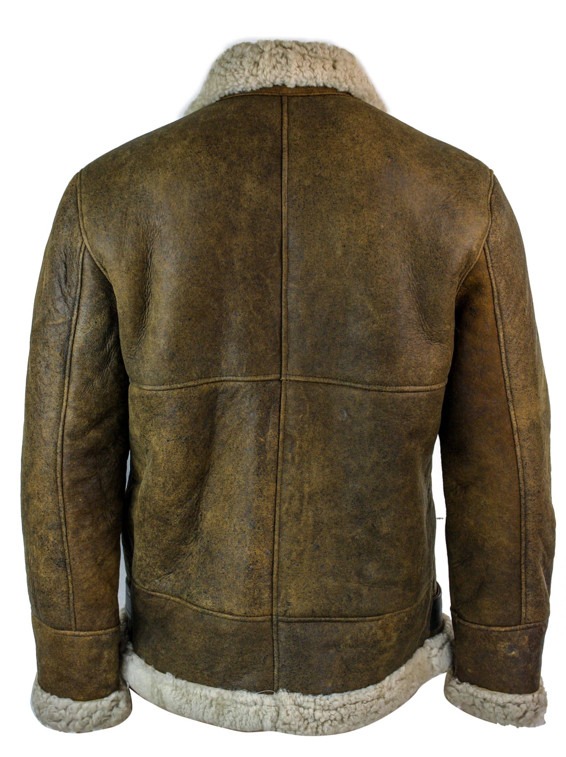 Infinity EK02 Ανδρικό Vintage Antique Sherling Sheepskin Cream Γούνινο Μπουφάν Πιλότου RAF της Πολεμικής Αεροπορίας