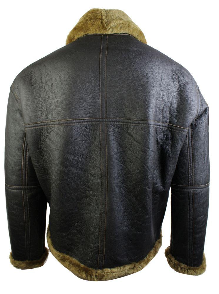 Ανδρικό καφέ μπουφάν RAF Sheepskin Flying Pilot Classic καφέ τζιν