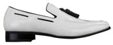 Ανδρικά Slip-On Loafers με γυαλιστερό λουστρίνι και φούντα, δερμάτινα, smart casual παπούτσια