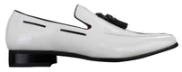 Ανδρικά Slip-On Loafers με γυαλιστερό λουστρίνι και φούντα, δερμάτινα, smart casual παπούτσια