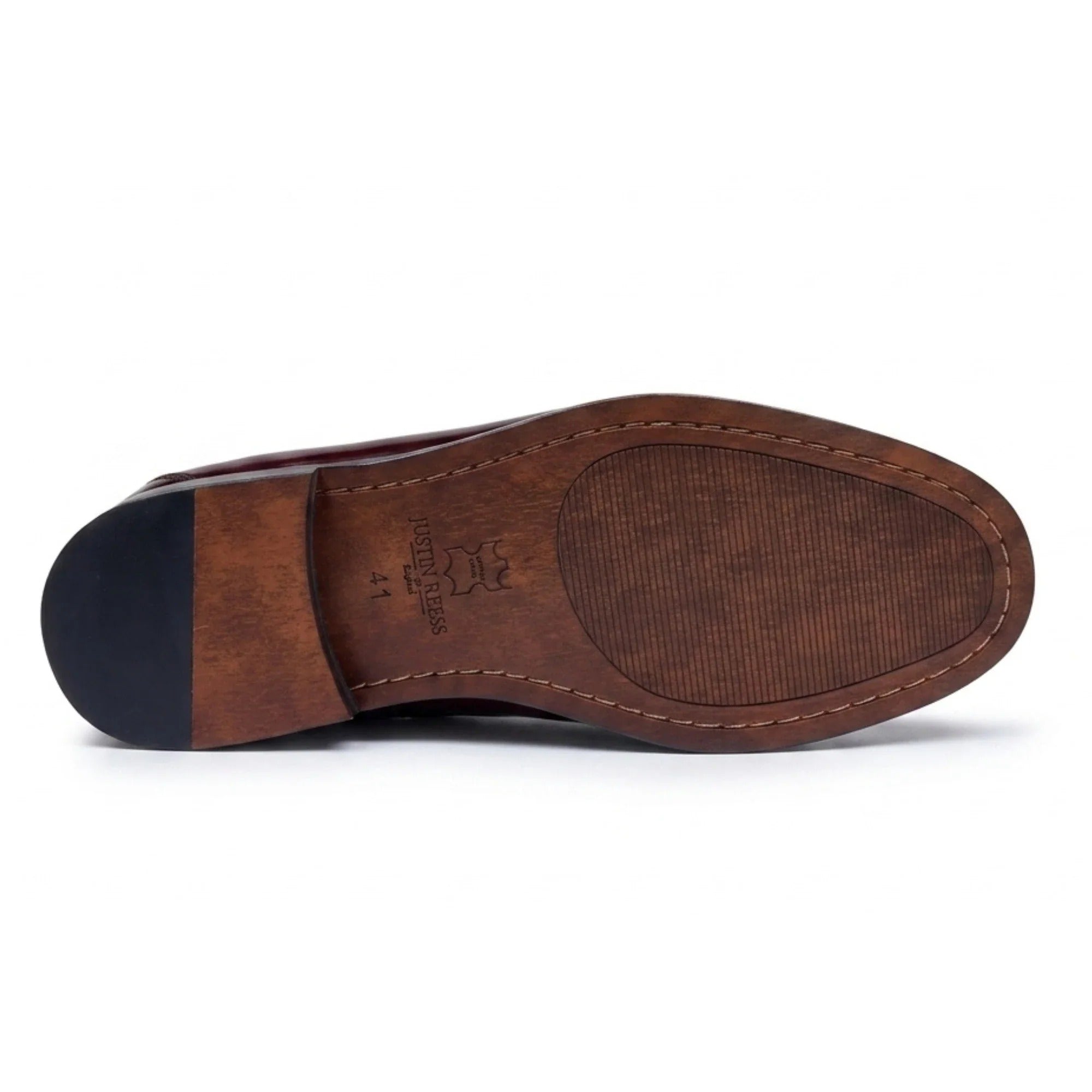 Joseph - Ανδρικά Μοκασίνια Penny από Δερμάτινο Λουστρίνι σε Μπορντό Χρώμα