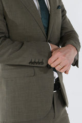 Ανδρικό κοστούμι Kurt Sage Green, 3 τεμαχίων, με ραφές και εφαρμογή, για καλοκαιρινούς γάμους