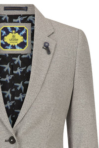 Γυναικείο μπεζ σακάκι από τουίντ, μάλλινο κλασικό μπουφάν κυνηγιού, vintage, δεκαετία του 1920, ρετρό