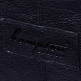 Τσάντα χειρός από γνήσιο δέρμα - Μαύρη