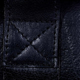 Τσάντα χειρός από γνήσιο δέρμα - Μαύρη