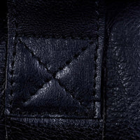 Τσάντα χειρός από γνήσιο δέρμα - Μαύρη