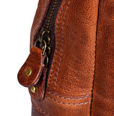 Τσάντα χειρός από γνήσιο δέρμα - καφέ,