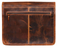 Τσάντα Ταχυδρόμου για Laptop από Γνήσιο Δέρμα - Έως 15" - Καφέ