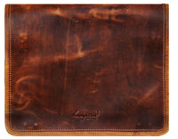 Τσάντα Ταχυδρόμου για Laptop από Γνήσιο Δέρμα - Έως 15" - Καφέ