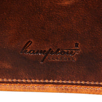 Τσάντα Ταχυδρόμου για Laptop από Γνήσιο Δέρμα - Έως 15" - Καφέ