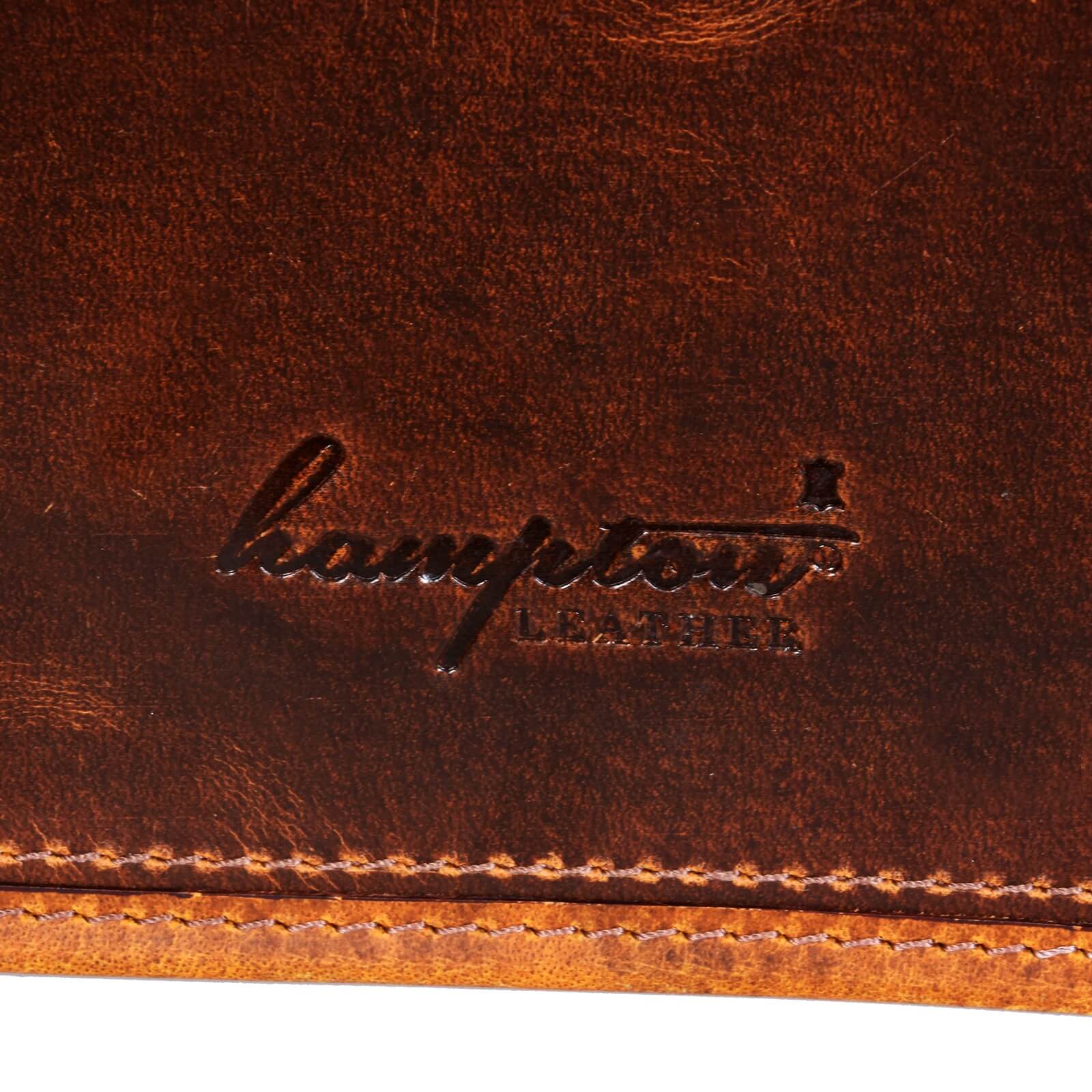 Τσάντα Ταχυδρόμου για Laptop από Γνήσιο Δέρμα - Έως 15" - Καφέ