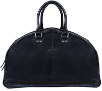 Χειροποίητη τσάντα ταξιδιού από γνήσιο δέρμα για άνδρες - Μαύρη