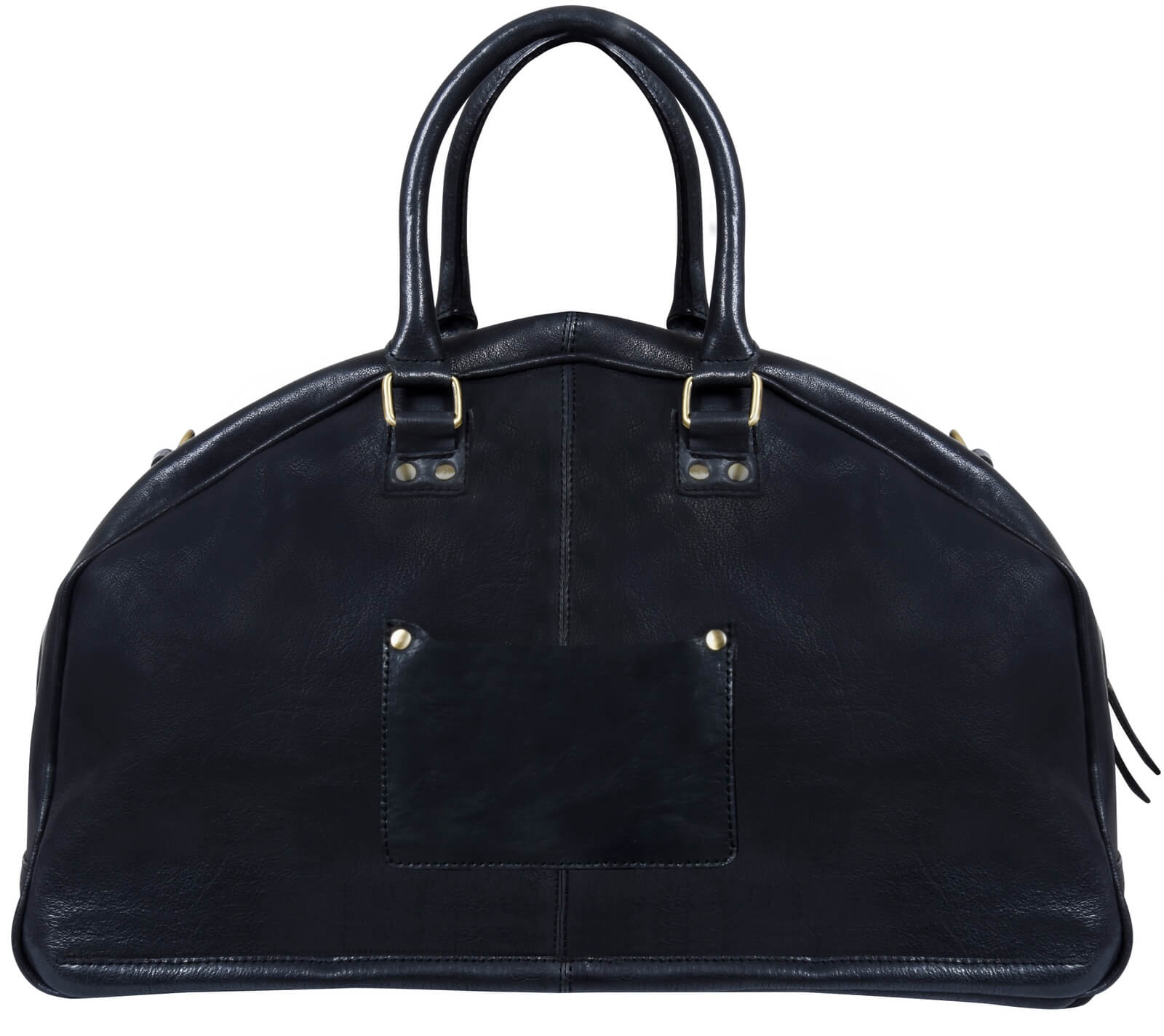 Χειροποίητη τσάντα ταξιδιού από γνήσιο δέρμα για άνδρες - Μαύρη