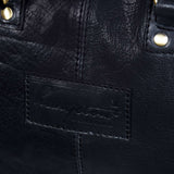 Χειροποίητη τσάντα ταξιδιού από γνήσιο δέρμα για άνδρες - Μαύρη