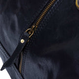 Χειροποίητη τσάντα ταξιδιού από γνήσιο δέρμα για άνδρες - Μαύρη