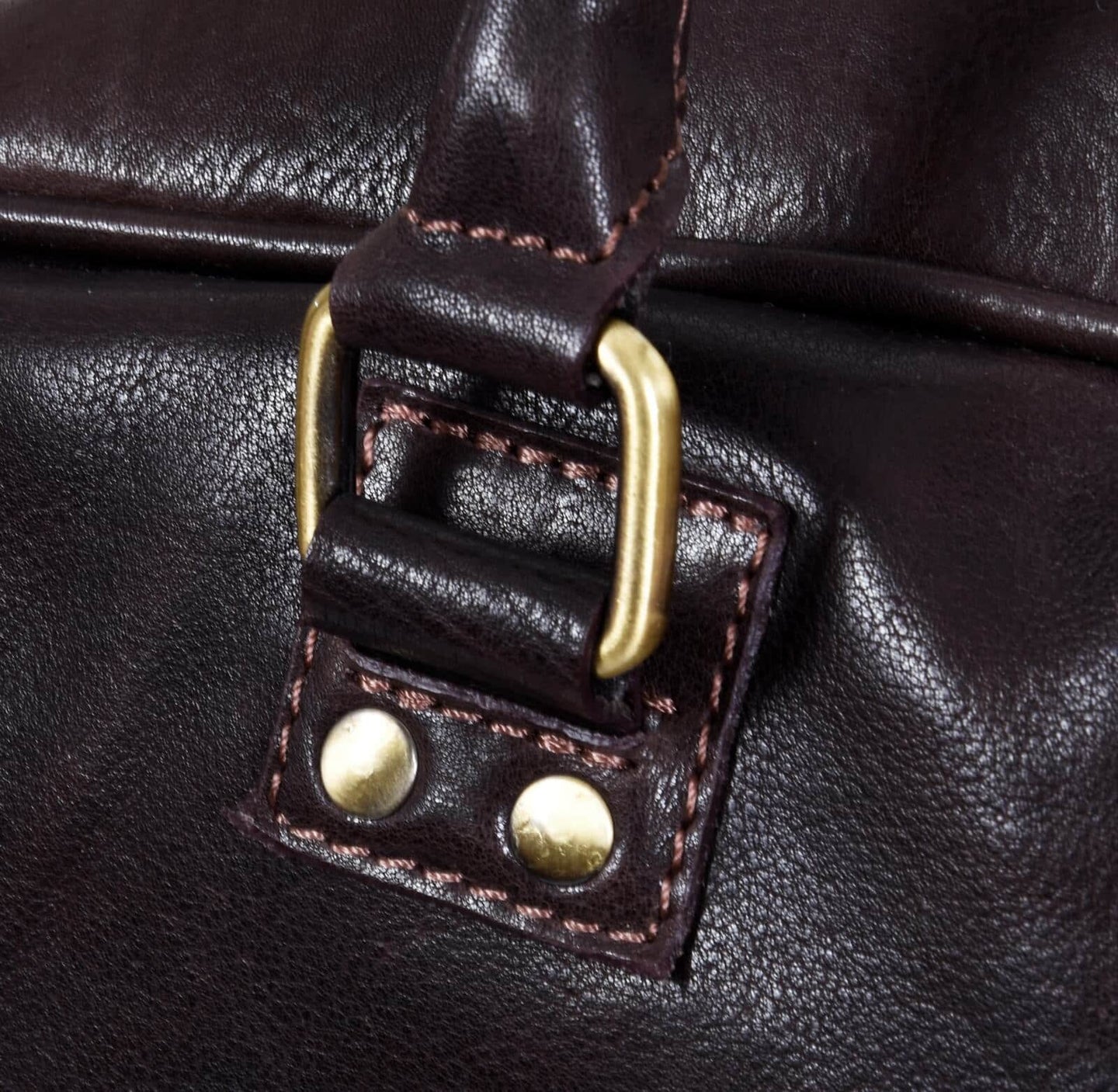 Χειροποίητη τσάντα ταξιδιού από γνήσιο δέρμα για άνδρες - Καφέ